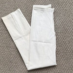 White Women's High-Rise Straight Pants